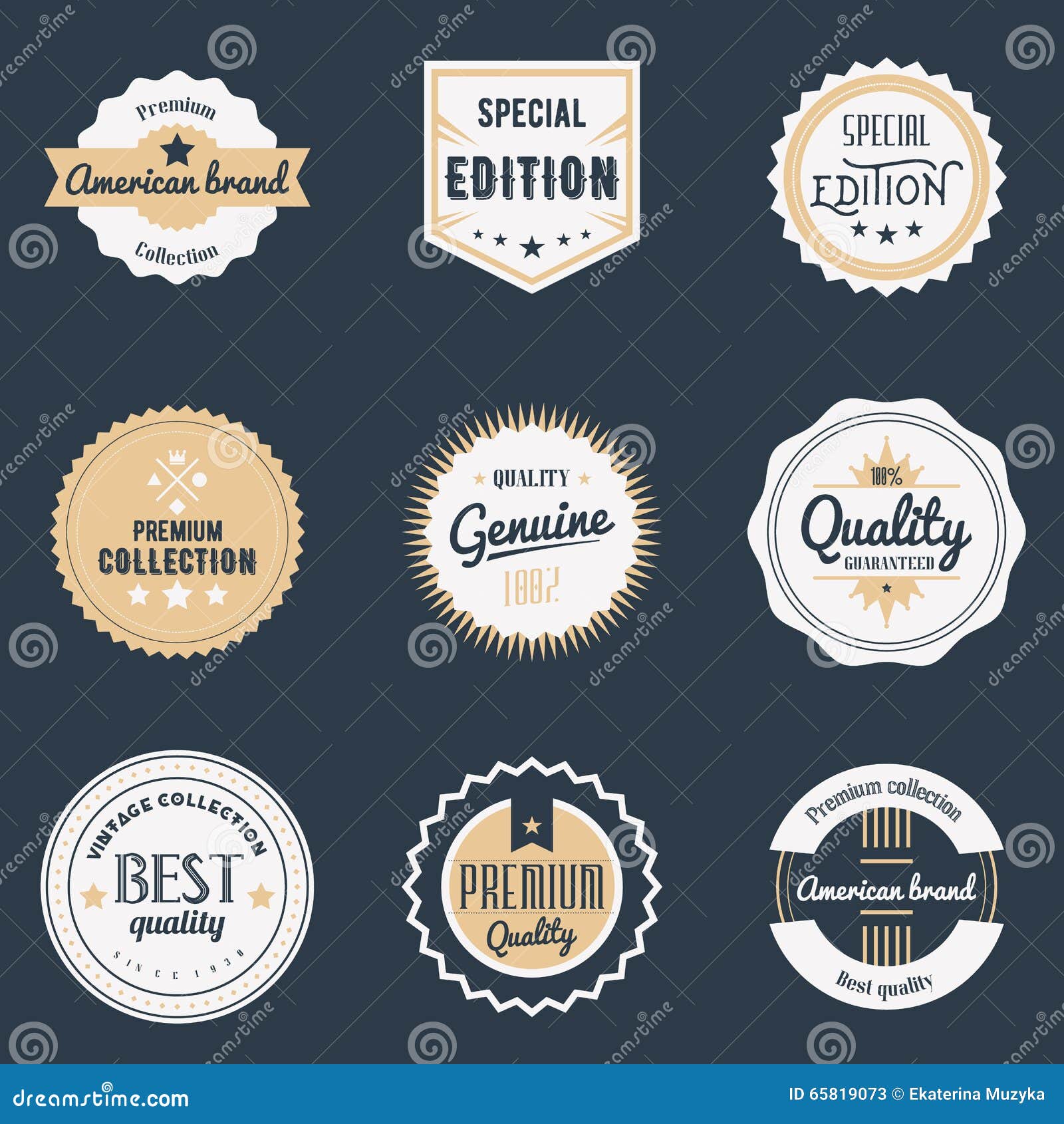 Premium Quality Labels Set. Brands Design Elements, Emblems, Logo