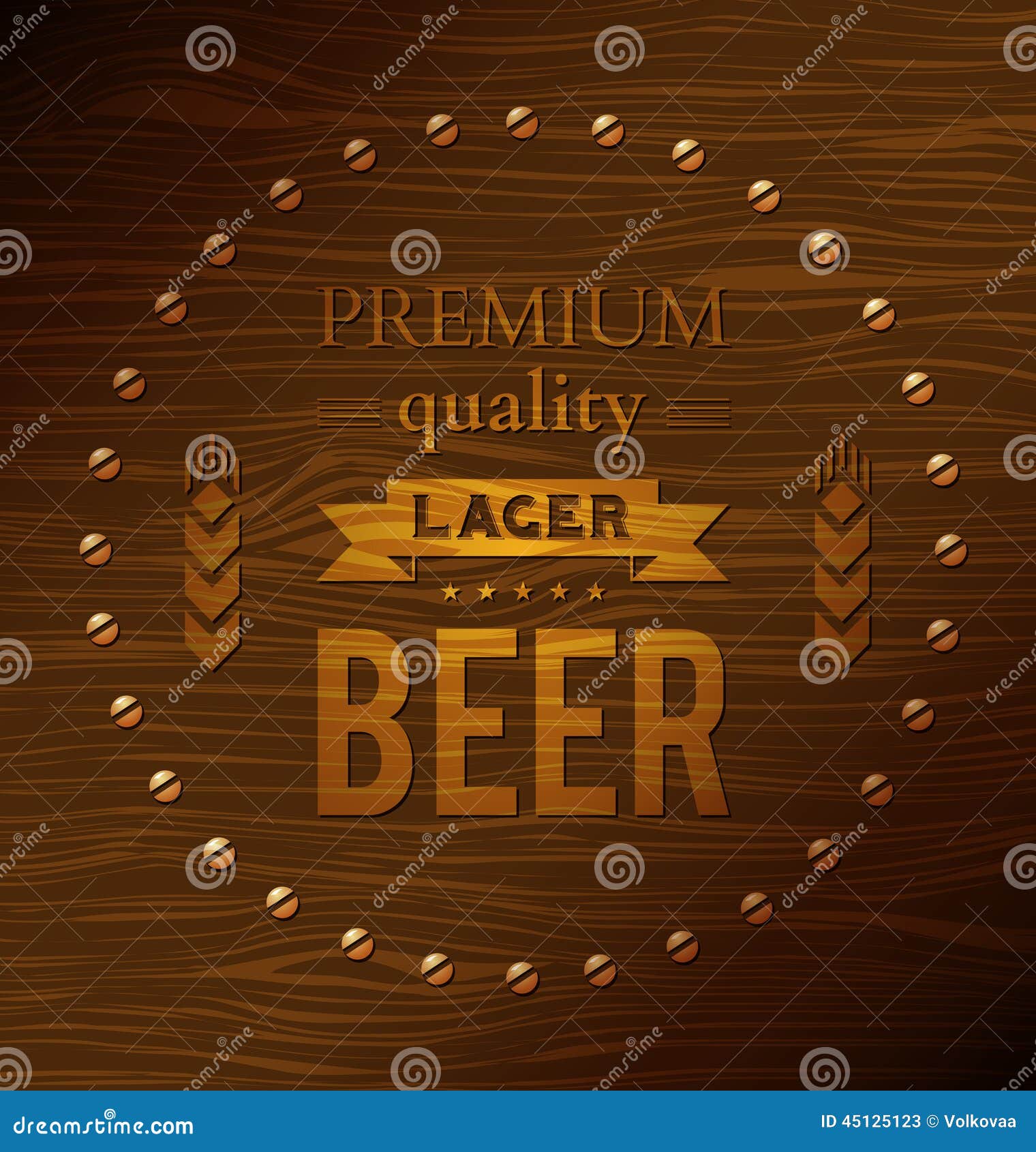 Premium quality lager beer stock vector. Illustration of yeast 45125123