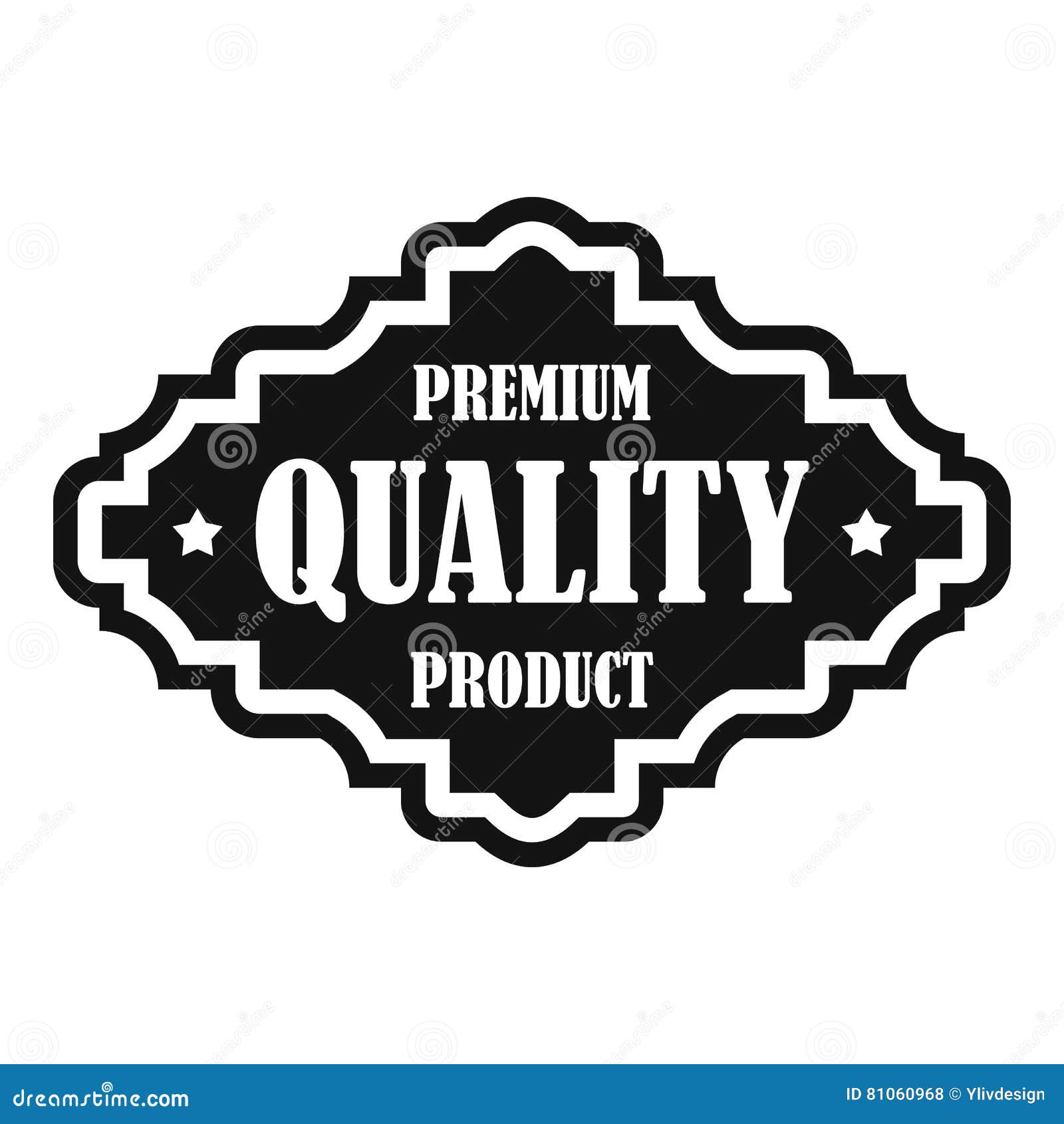 Premium Quality Product Label Icon, Simple Style Stock Vector