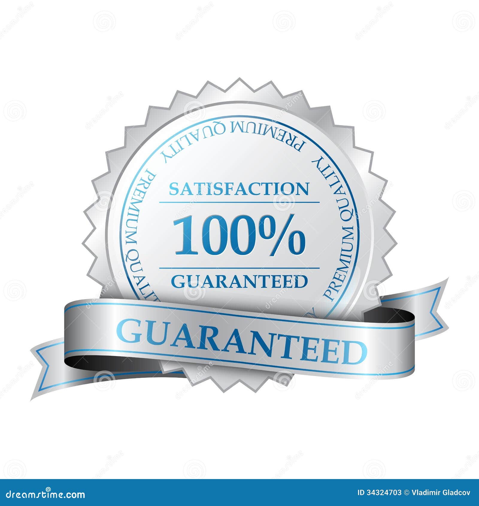 premium 100% satisfaction guarantee label
