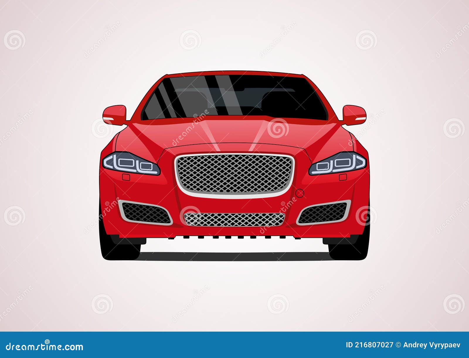Premium Sedan, Front View.cdr Stock Vector - Illustration of class