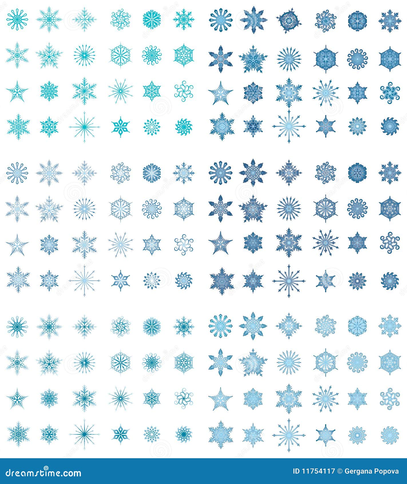 Premium Snowflake Collection Stock Vector - Illustration of blue ...