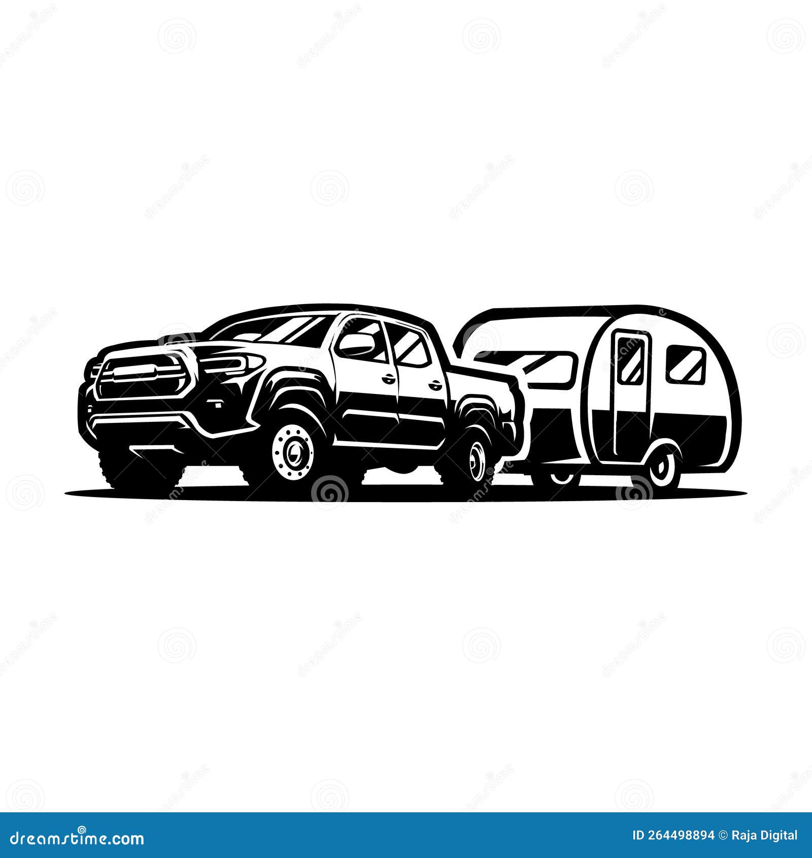 Premium Motorhome RV Camper Van Circle Emblem Logo Vector Isolated ...