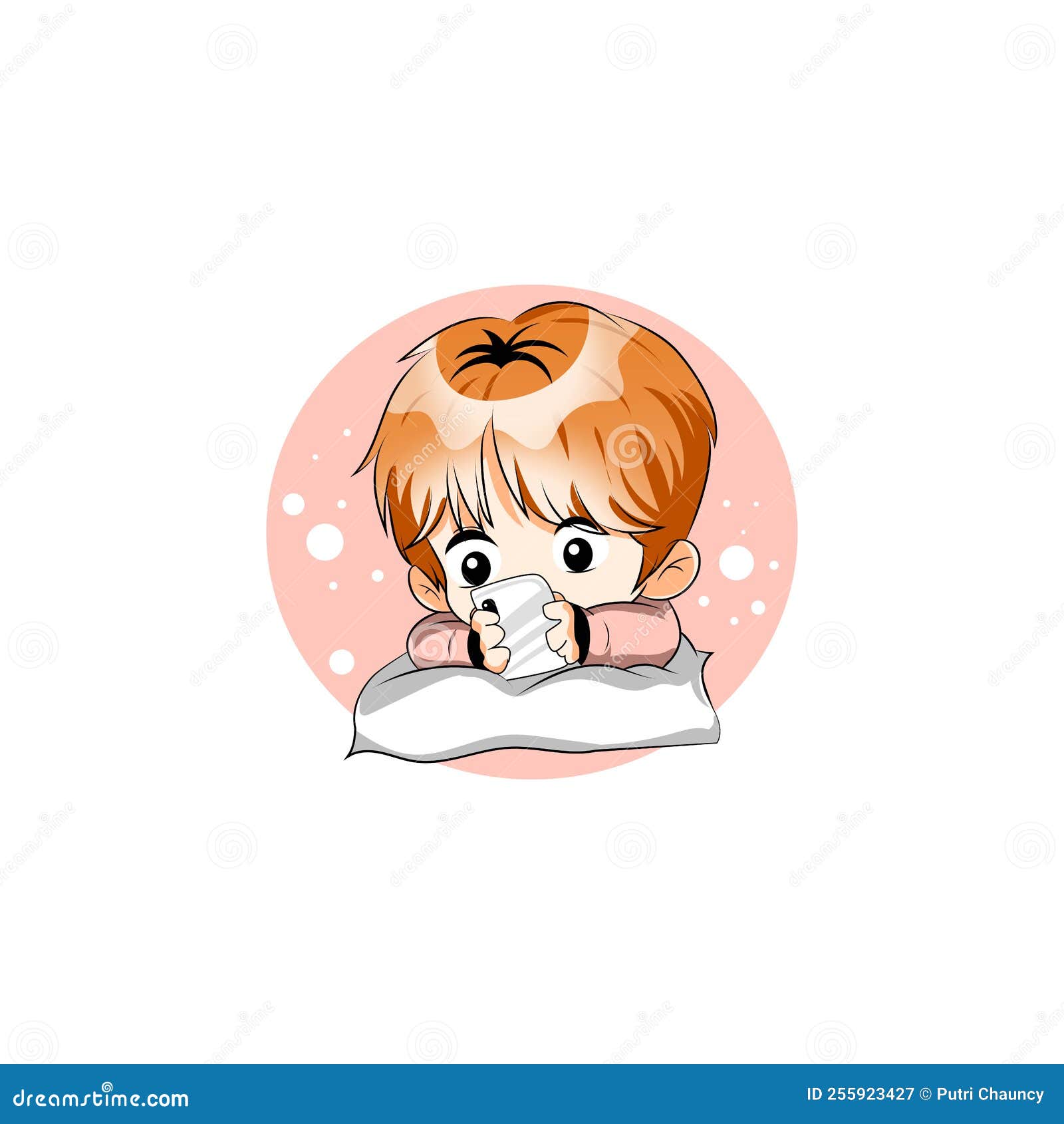 Female anime character holding phone sticker transparent background PNG  clipart | HiClipart
