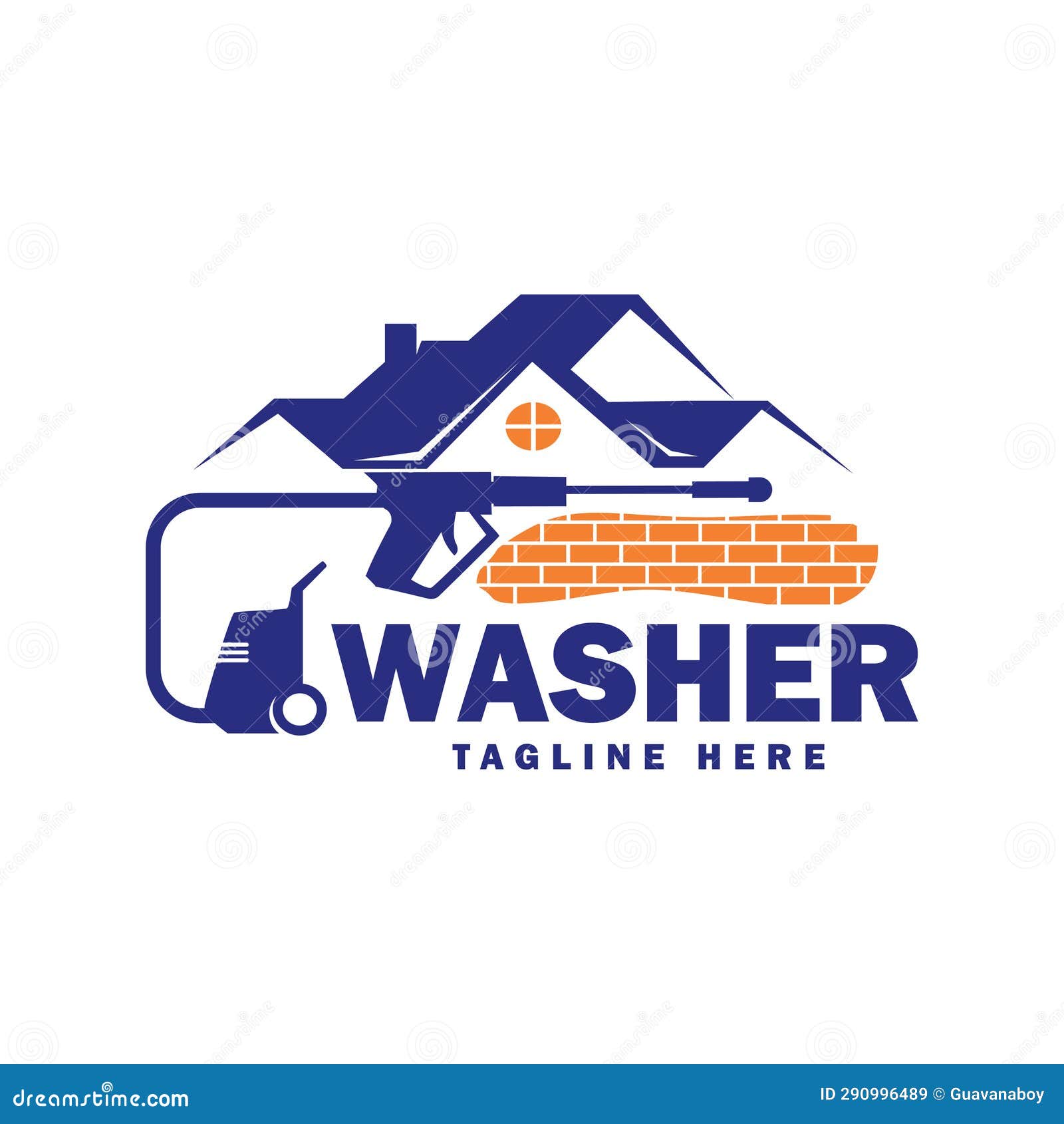 Premium Washer Logo Design Template Stock Illustration Illustration