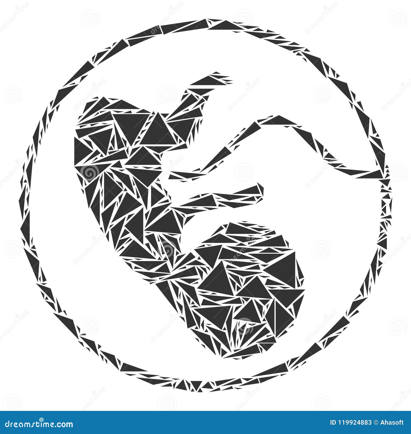 prenatal collage of triangles