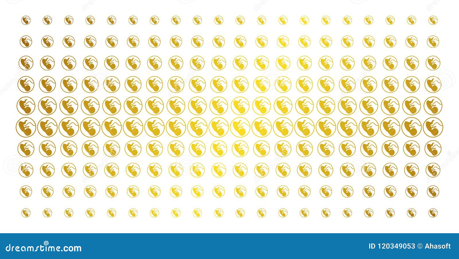 prenatal gold halftone array