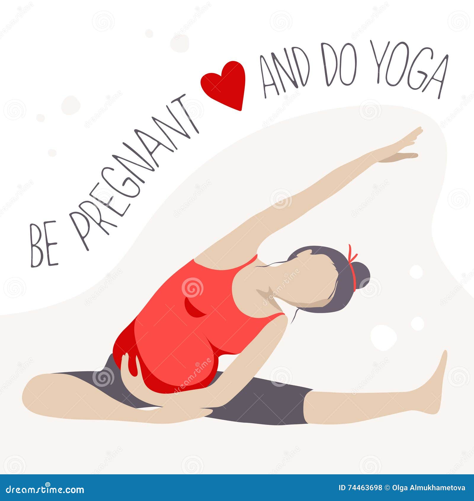 prenatal yoga. pregnant woman doing exercise.