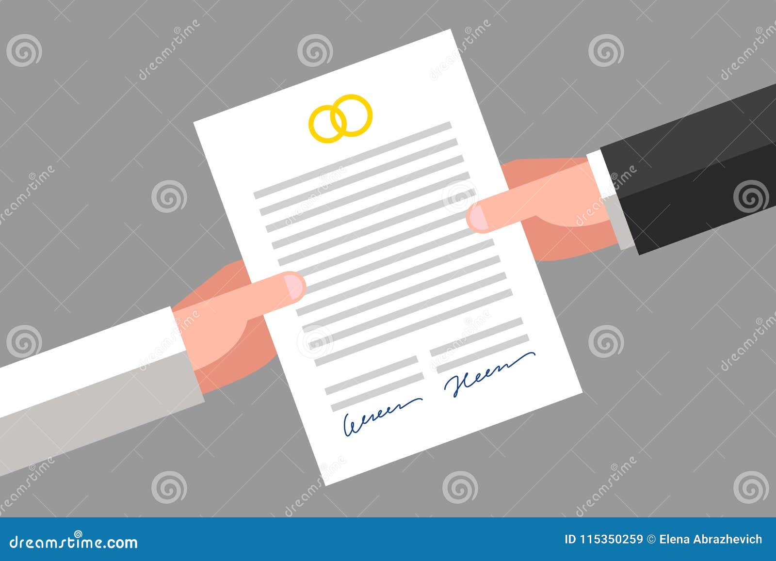 prenuptial agreement signed by husband and wife