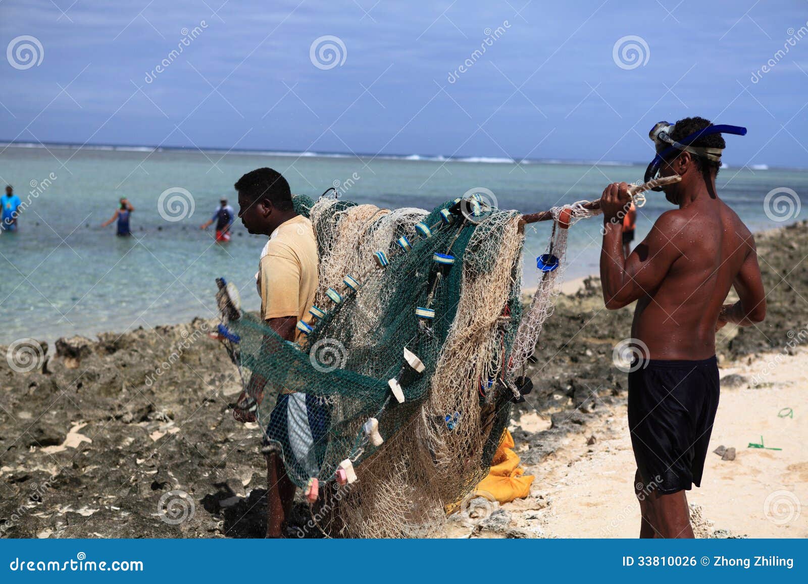 Prepairing the Finishing Net for Fishing in Mauritius Editorial Photo -  Image of sunny, live: 33810026
