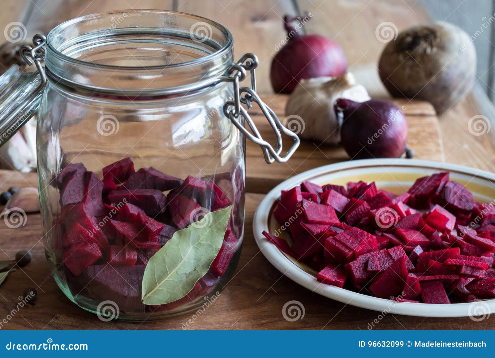 Preparation of Fermented Beets Beet Kvass in a Jar Stock Image Image