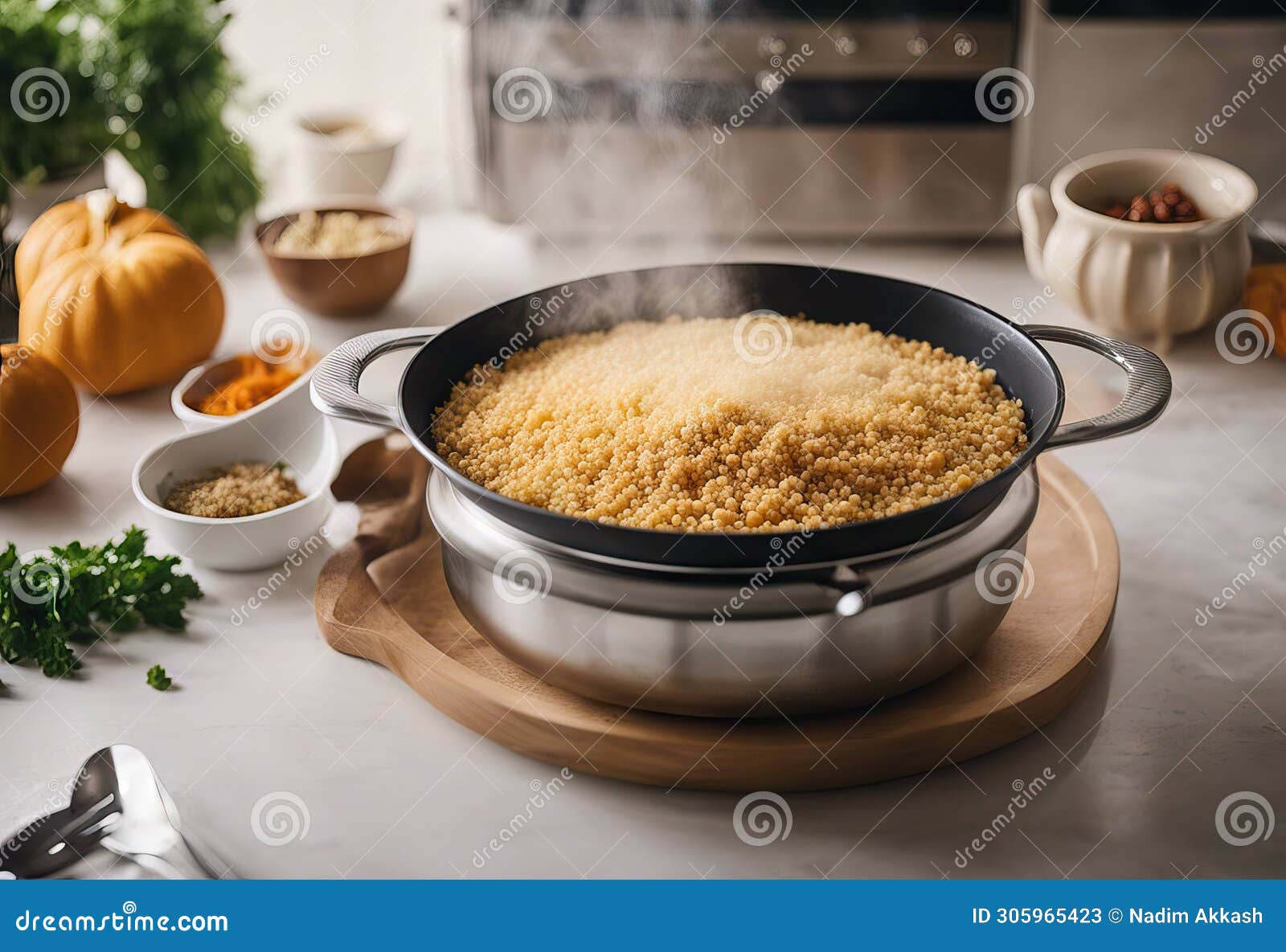 preparation home moroccan shot traditional couscous cous space stills vertical steamer cous negative kitchen