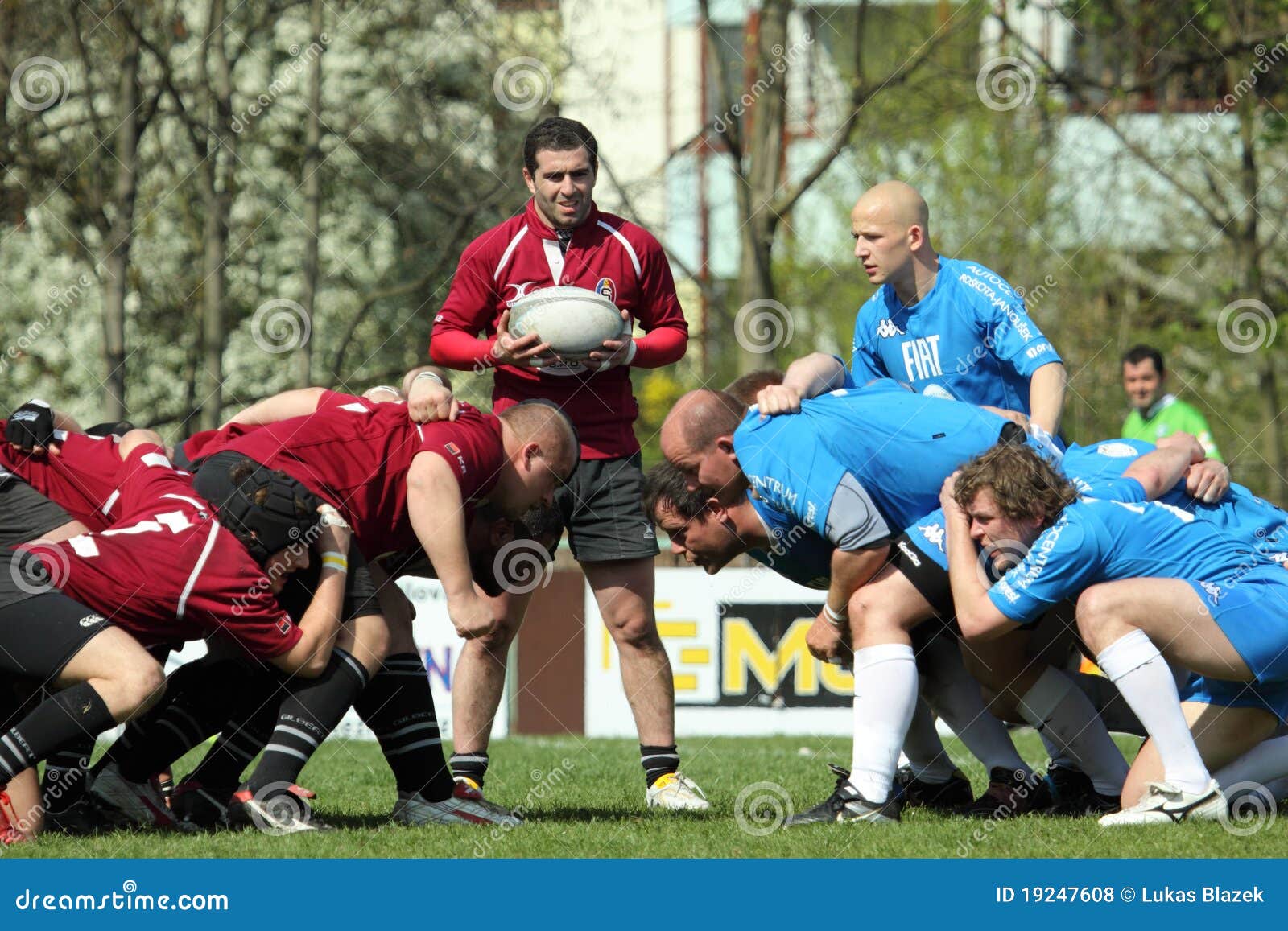 Preparation for Scrum Czech Rugby League Editorial Stock Photo