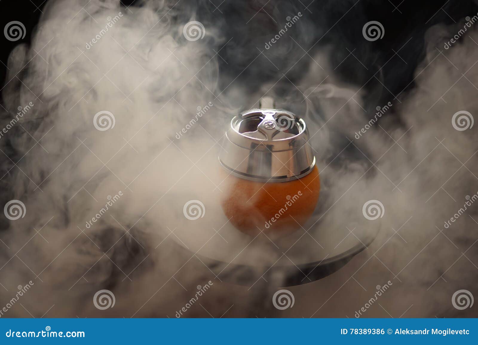 Preparation for Smoking Fruit Orange Aroma Hookah. Stock Photo Image of glamour, coal 78389386