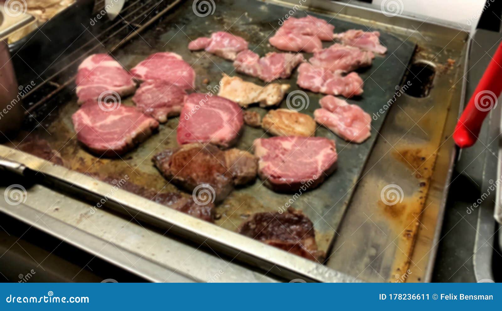 Preparation A Steak On An Electric Stove Stock Image Image Of Baking Beef 178236611