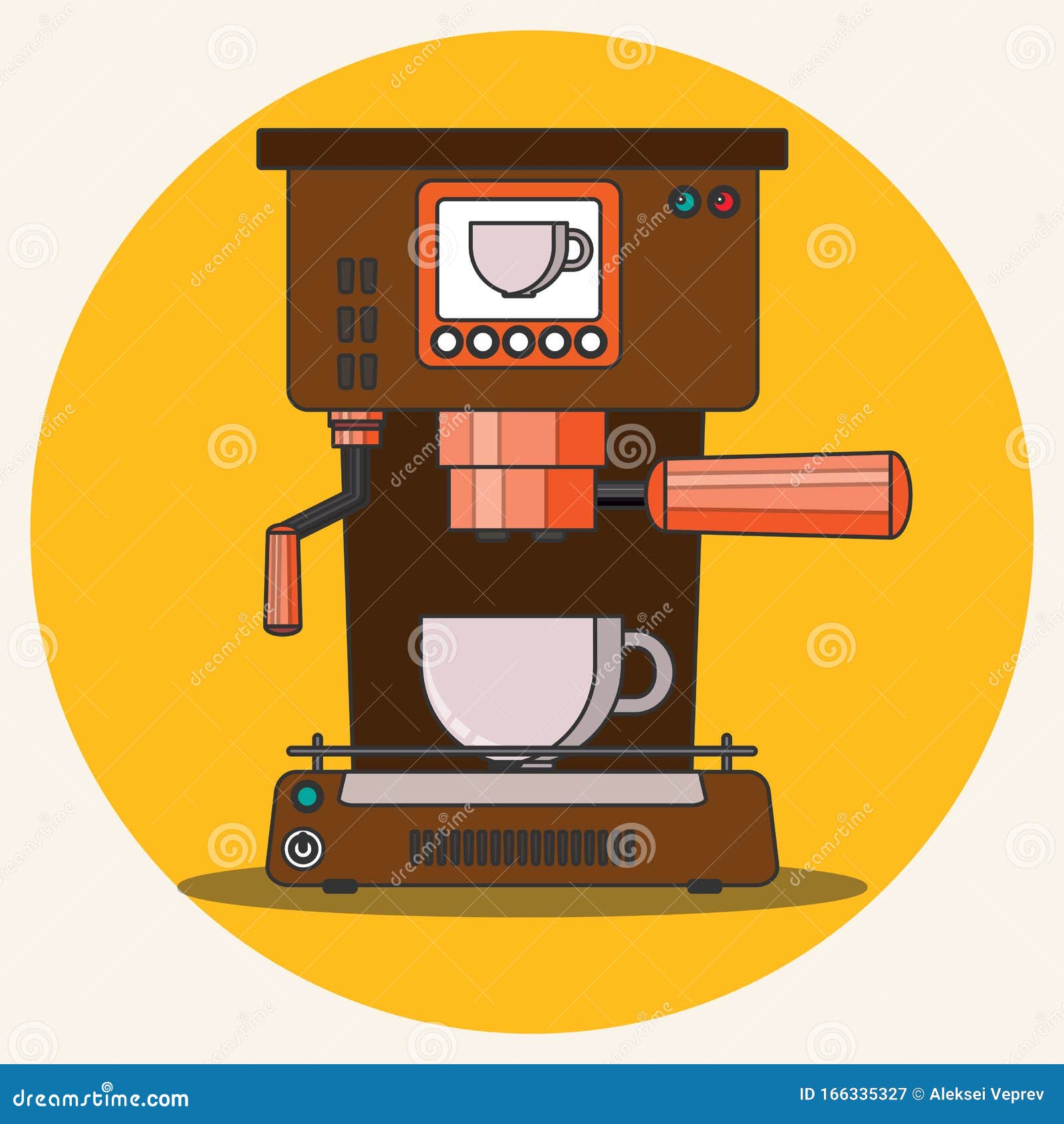 prepare coffee machine for make coffee by barista