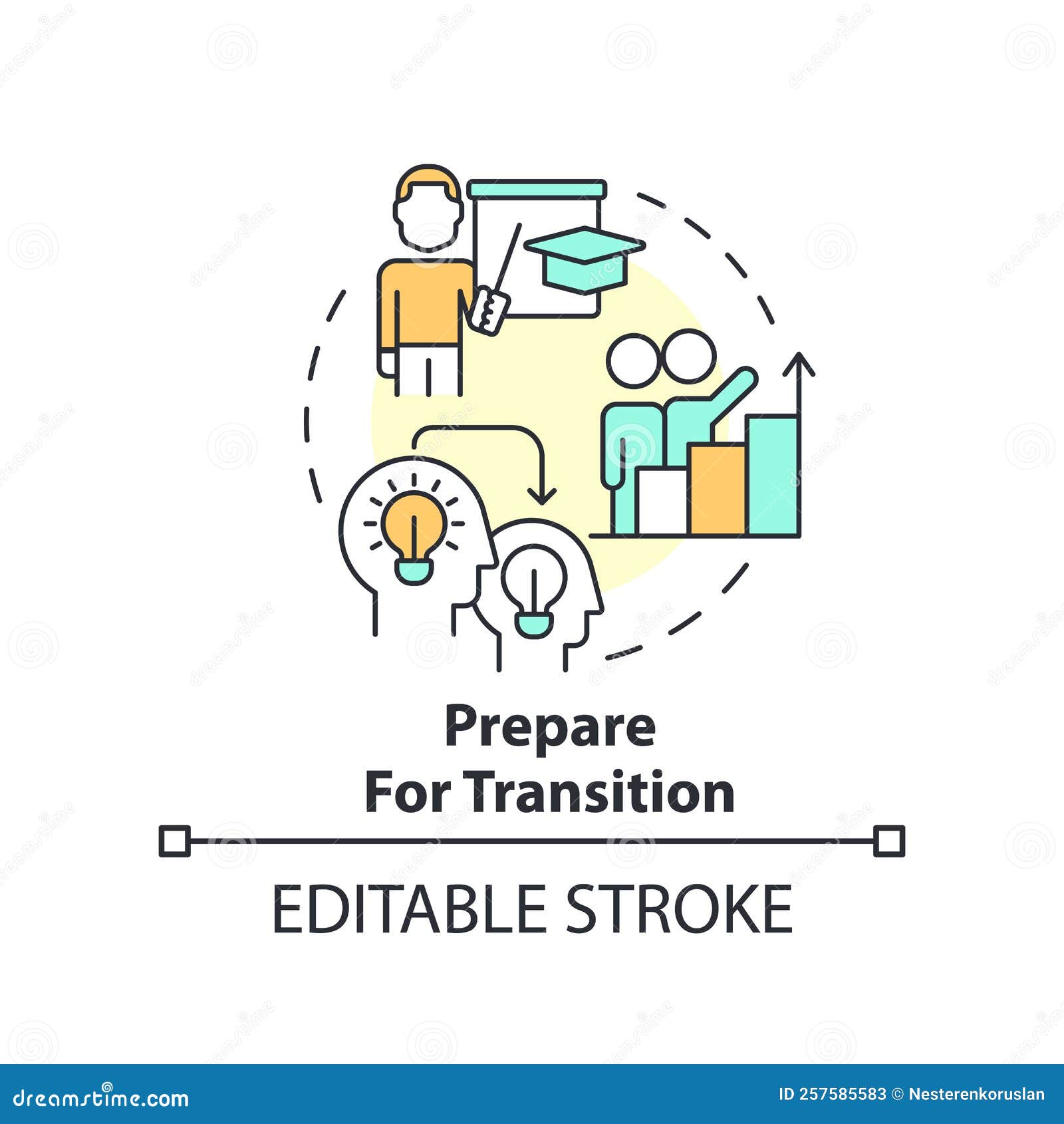 prepare for transition concept icon