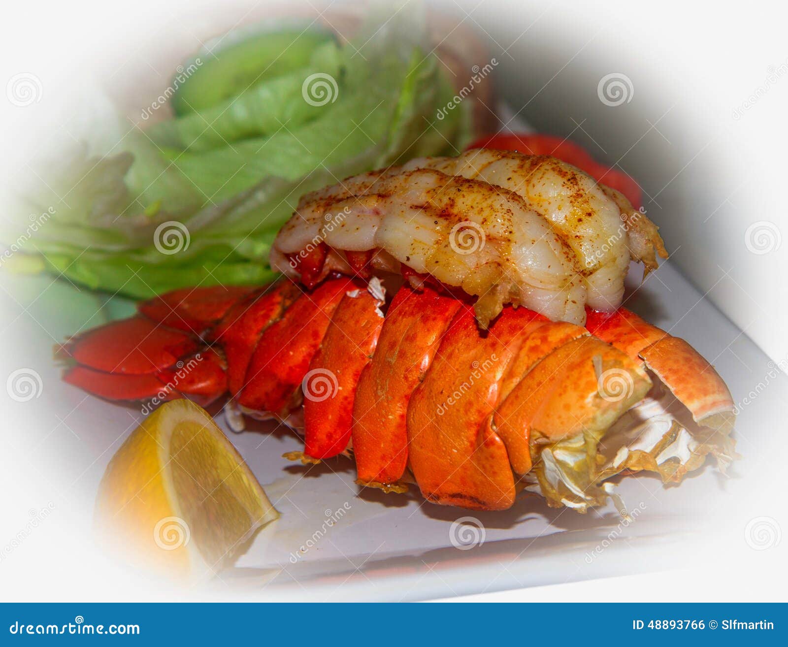 Prepared and Cooked Lobster Tail Starter Stock Photo Image of lemon