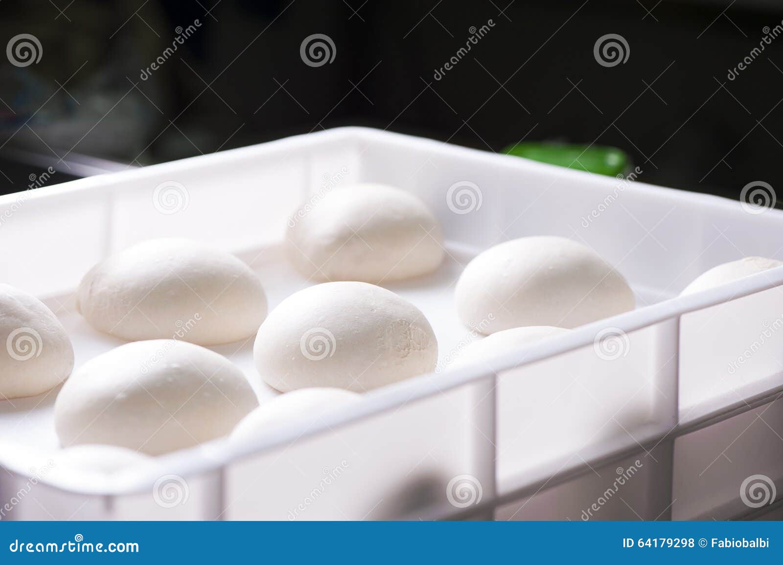 Prepared Dough on Silver Tray Stock Photo Image of making