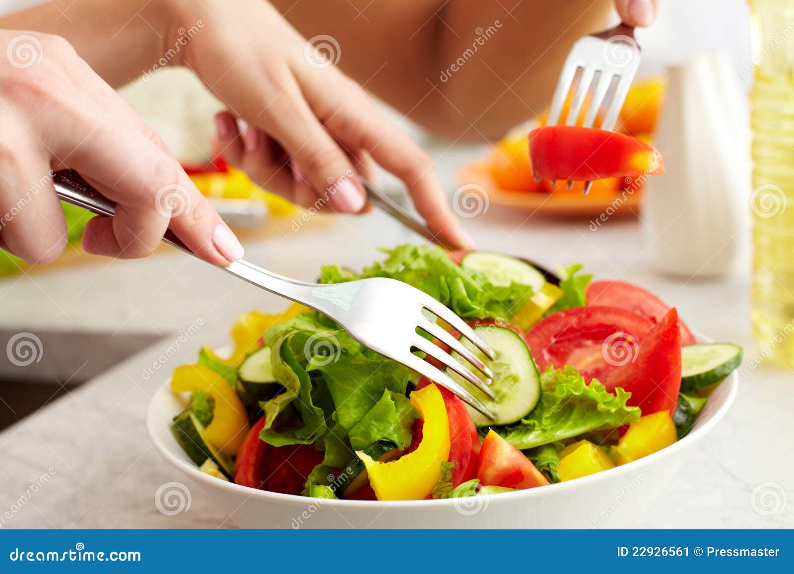 Prepared salad stock image. Image of cooking, diet, delicious 22926561
