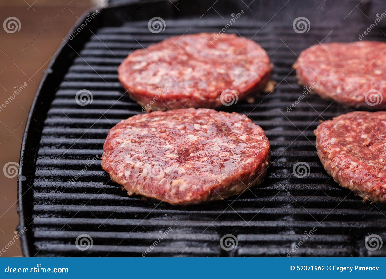 Preparing a Batch of Grilled Ground Beef Patties Stock Photo Image of