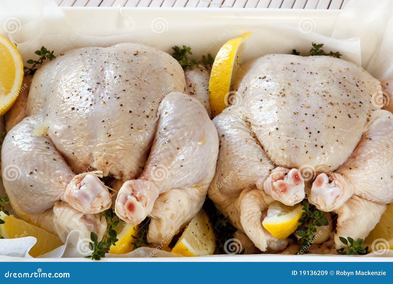 Preparing Chickens for Roasting Stock Image Image of roasting, garlic
