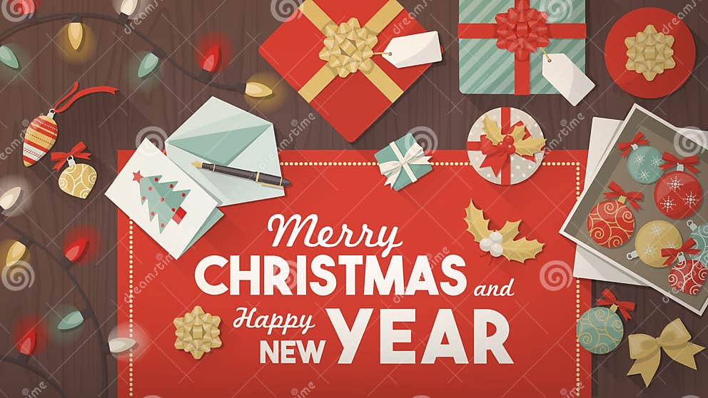 Preparing for Christmas stock vector. Illustration of happy 61917497