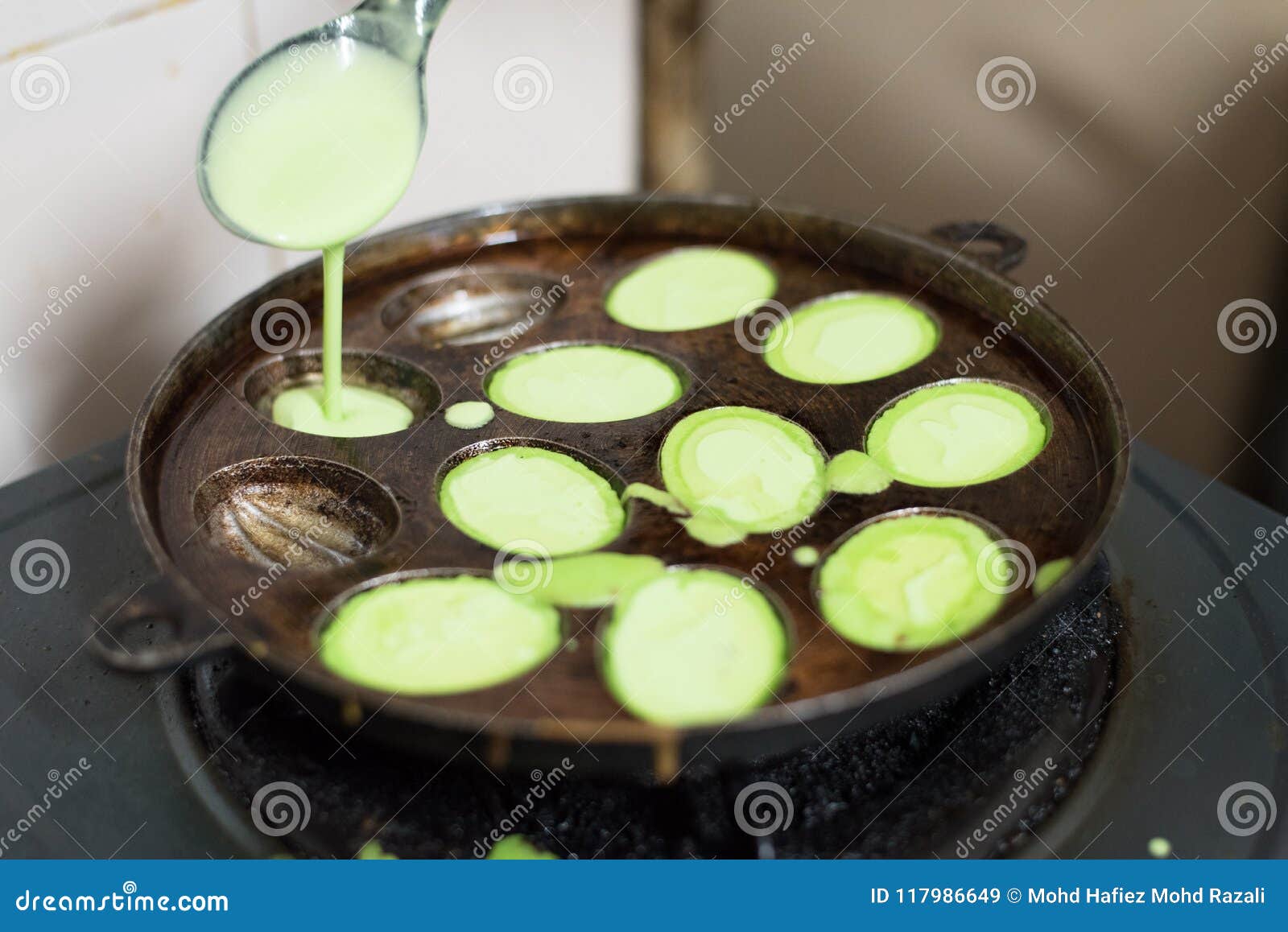 preparing or cooking kuih cara manis, a malay traditional cuisine in malaysia