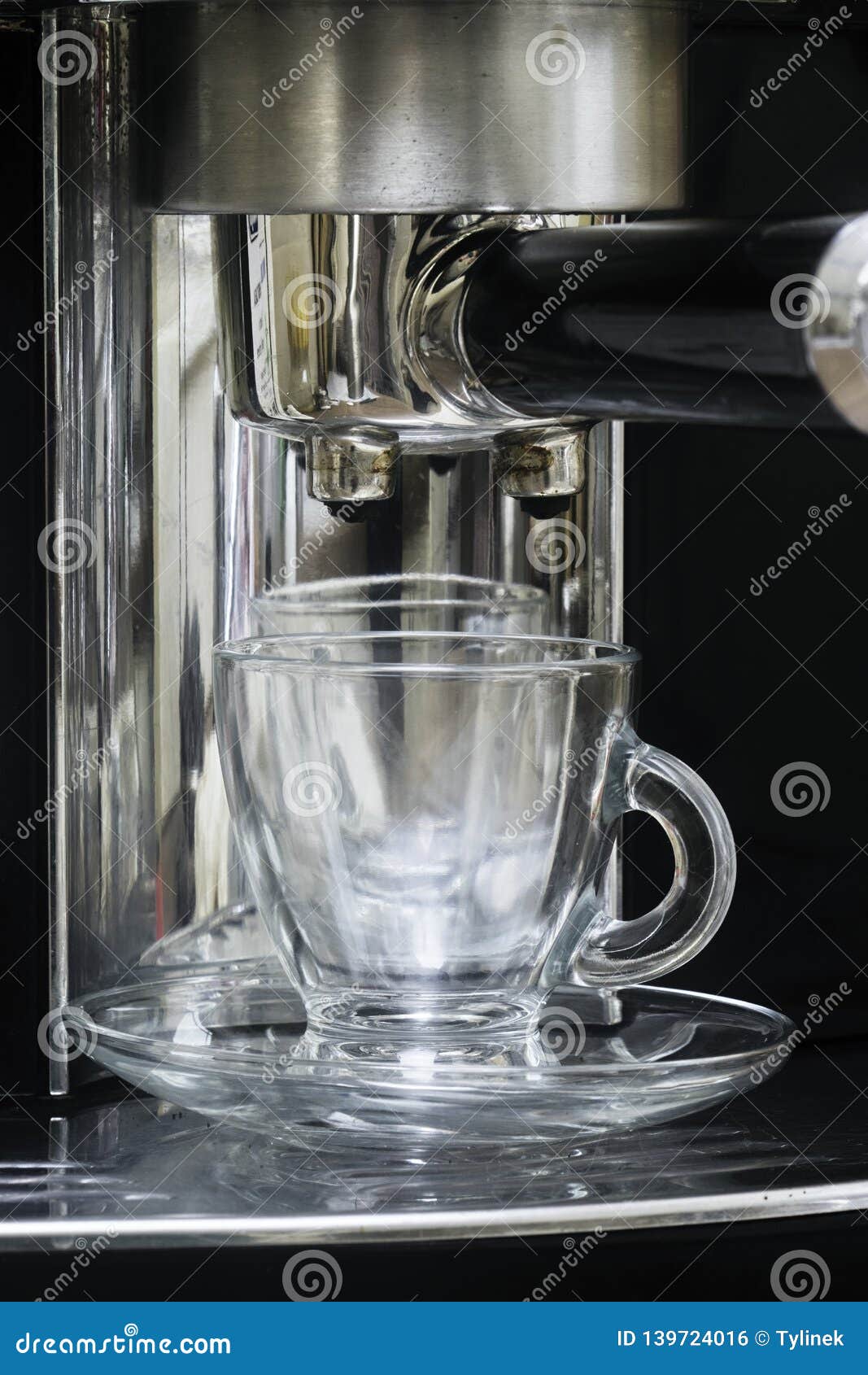 Preparation of Hot Coffee in the Presser Stock Photo Image of