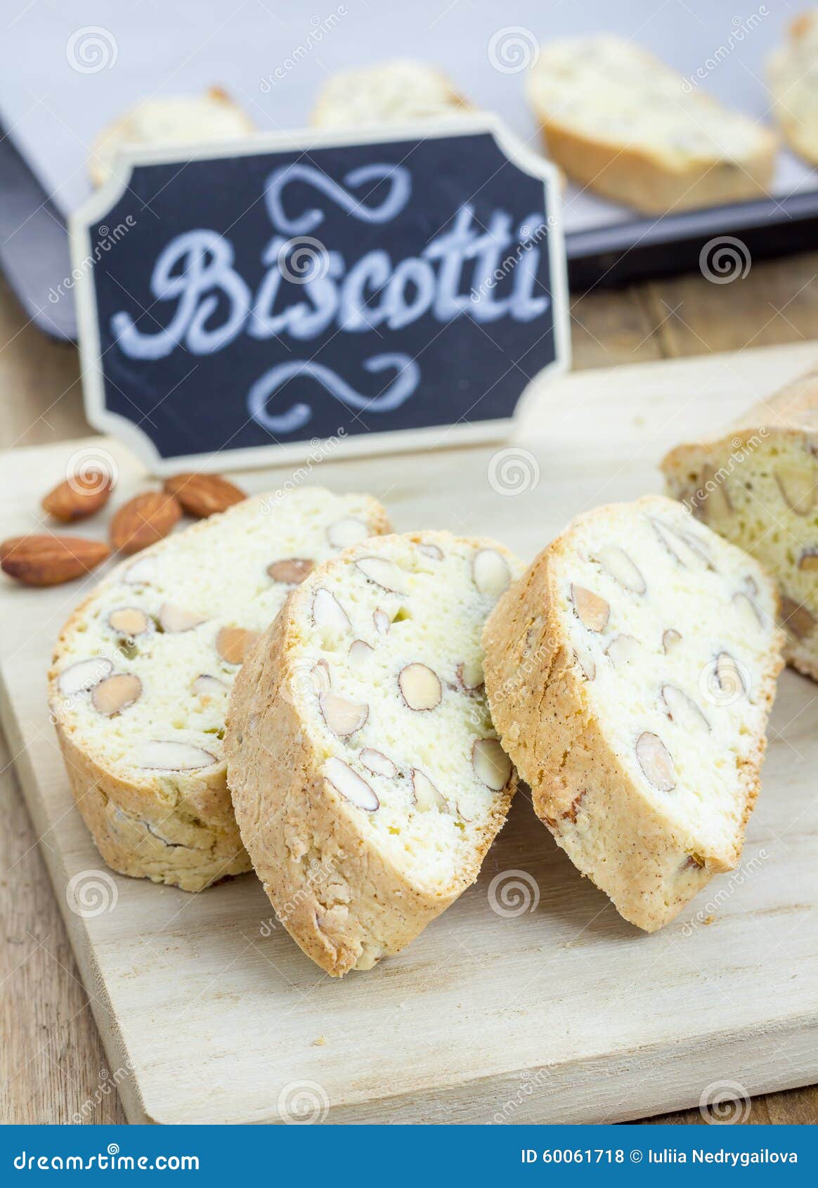 Preparing Italian Biscotti with Almond Stock Photo Image of biscuit