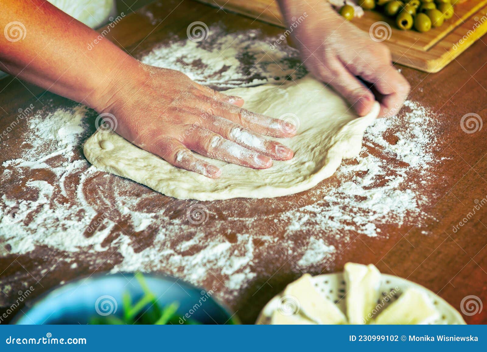 Preparing the Italian Pizza Stock Photo Image of homemade, italy