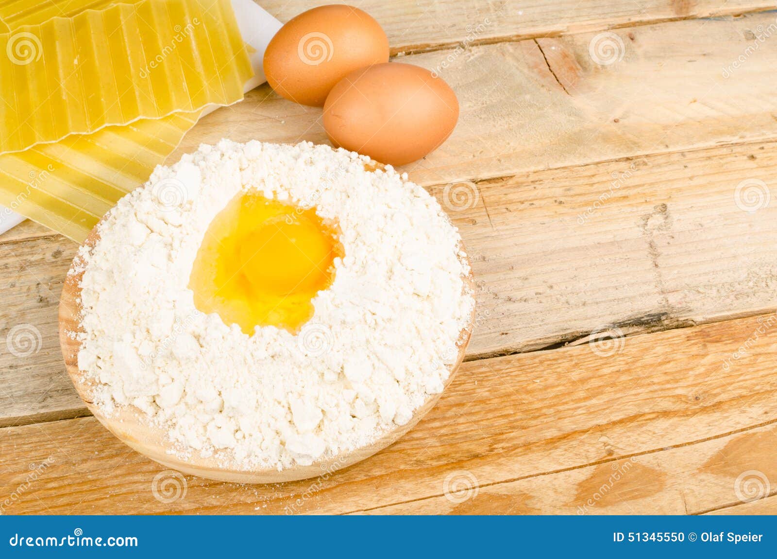 Preparing lasagna dough stock photo. Image of space, flour 51345550