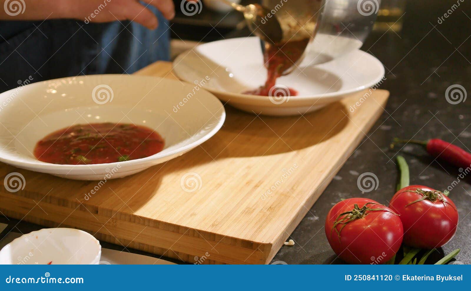 Preparing a Marinade Sauce for Bbq in a Domestic Kitchen Adding