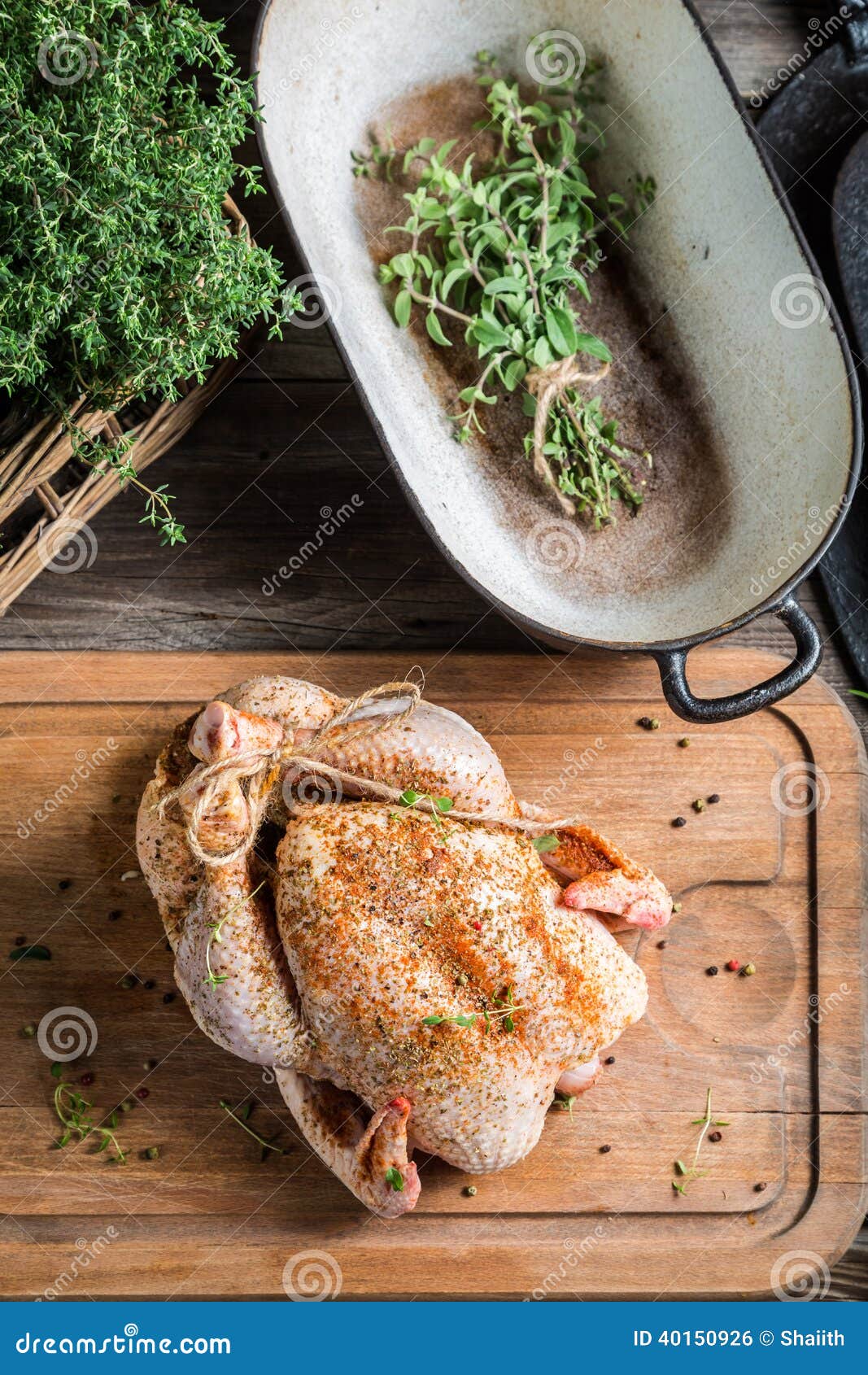 Preparing Roast Chicken with Spices Stock Photo Image of breast, meal 40150926
