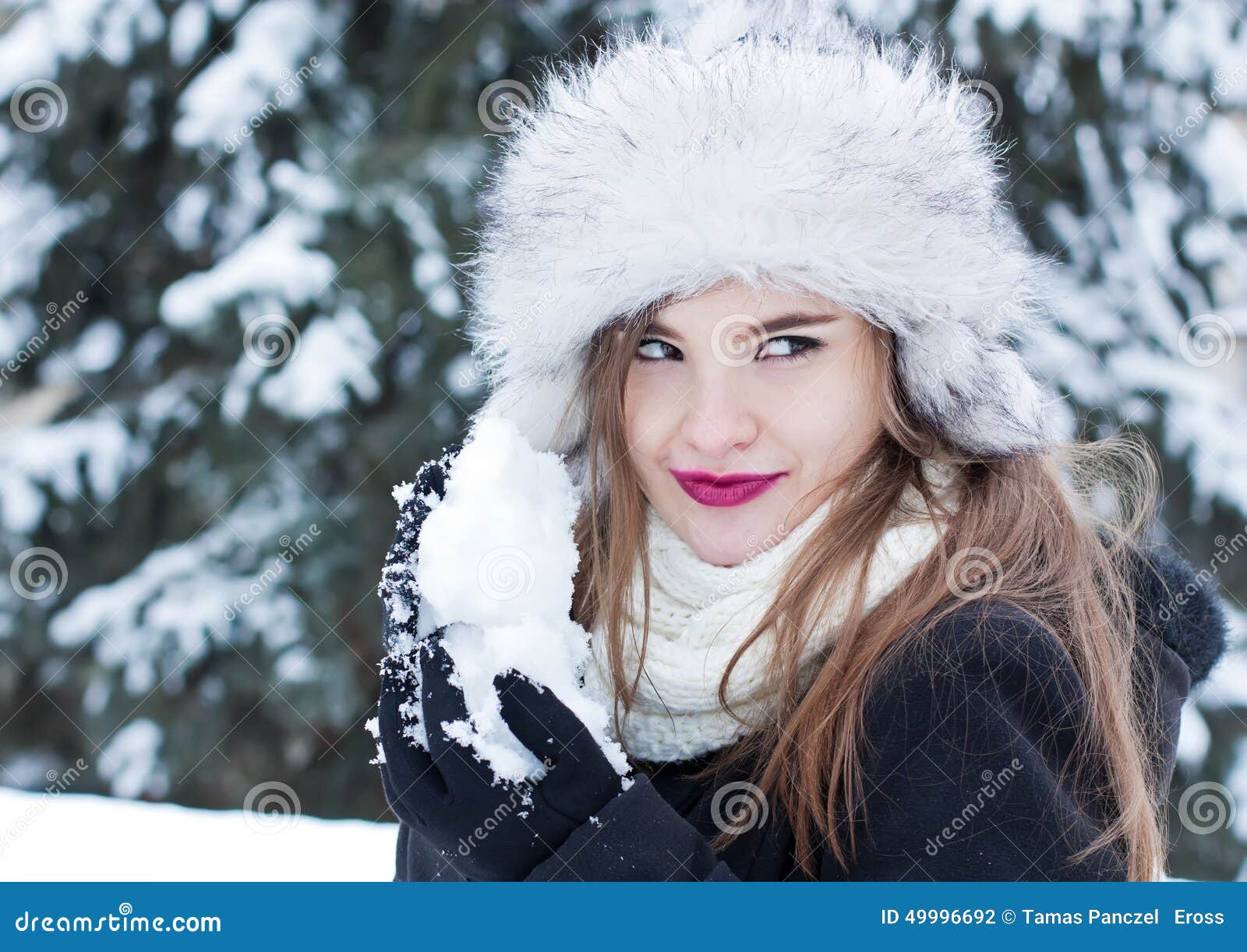 Preparing for a Snowball Fight Stock Photo - Image of preparing ...