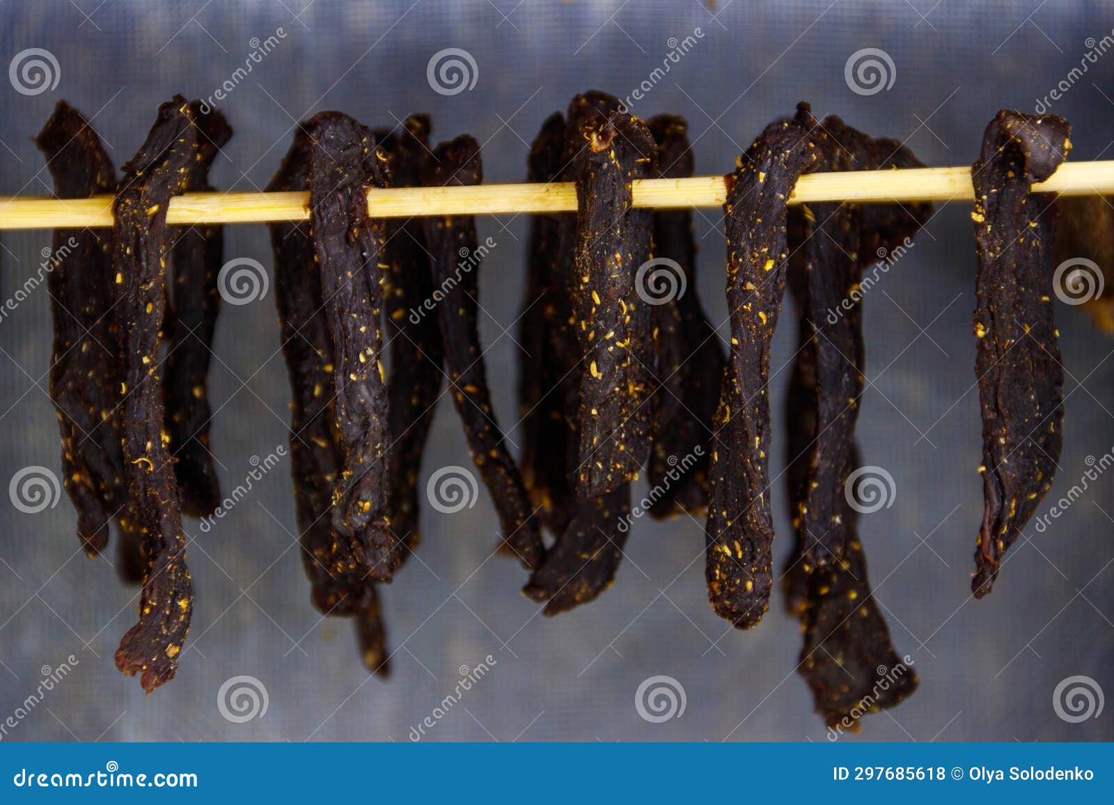 Preparing of South African Dried Meat or Biltong Stock Photo Image of