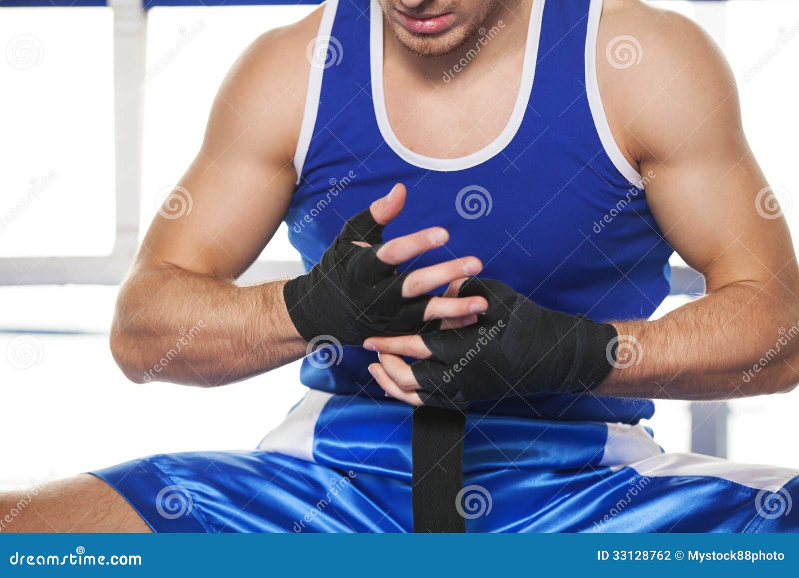 Preparing to fight. stock photo. Image of boxing, karate 33128762