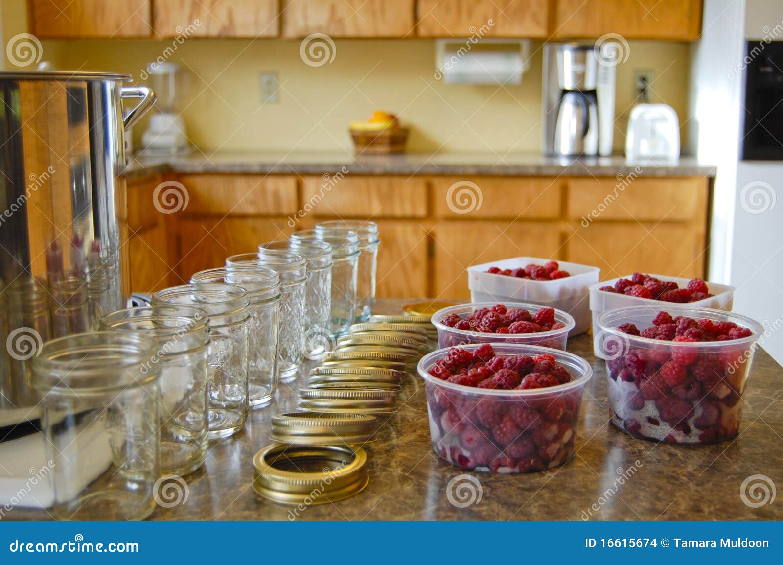 Preparing To Make Raspberry Jam Stock Photo Image of produce, fresh