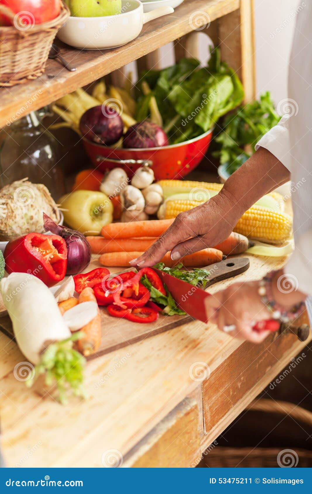 Preparing vegetables stock image. Image of preparing 53475211