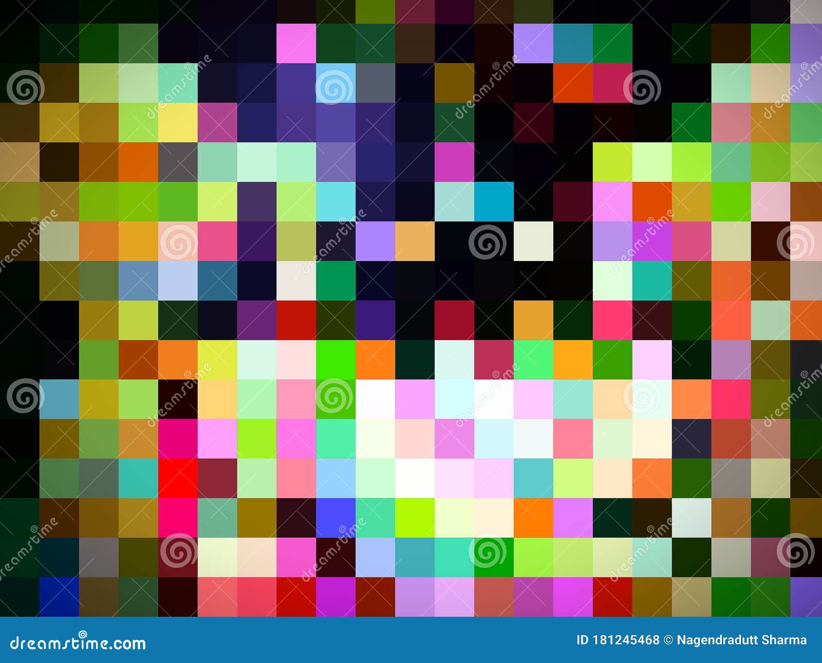 a prepossessing pattern of digital  of colorful  tiles