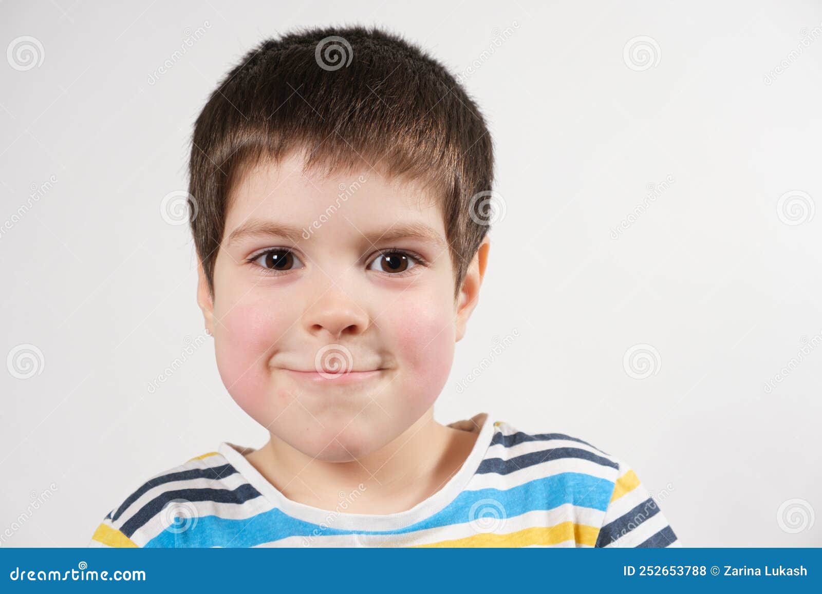 Cruelty vi Menneskelige race A Preschool Child of 4 Years Old with Red Cheeks Looks into the Camera,  Face Close-up. Diathesis in Children or Redness Stock Photo - Image of cheek,  care: 252653788