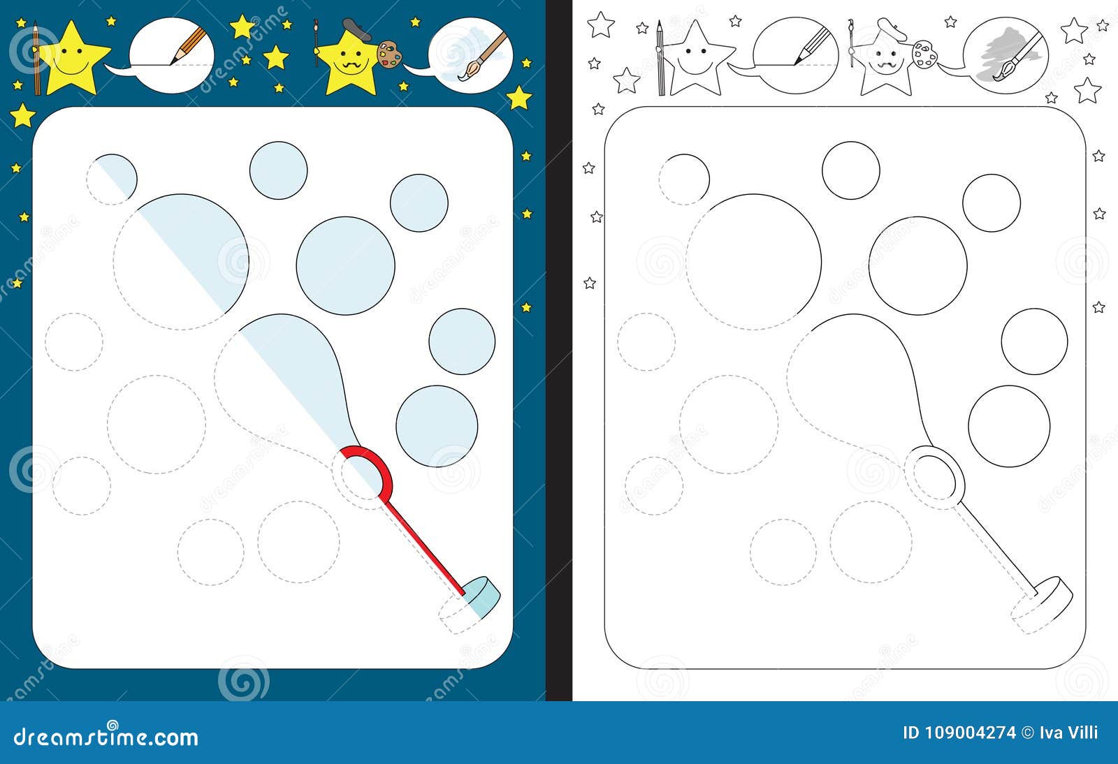 preschool worksheet stock vector illustration of circle 109004274