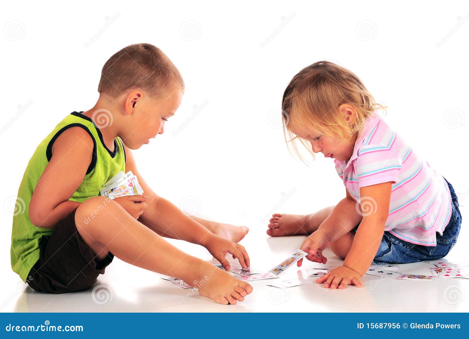 Preschoolers Playing Cards stock photo. Image of preschoolers - 15687956