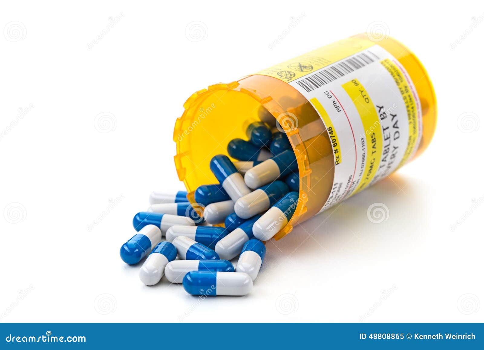 prescription medication in pharmacy pill vials