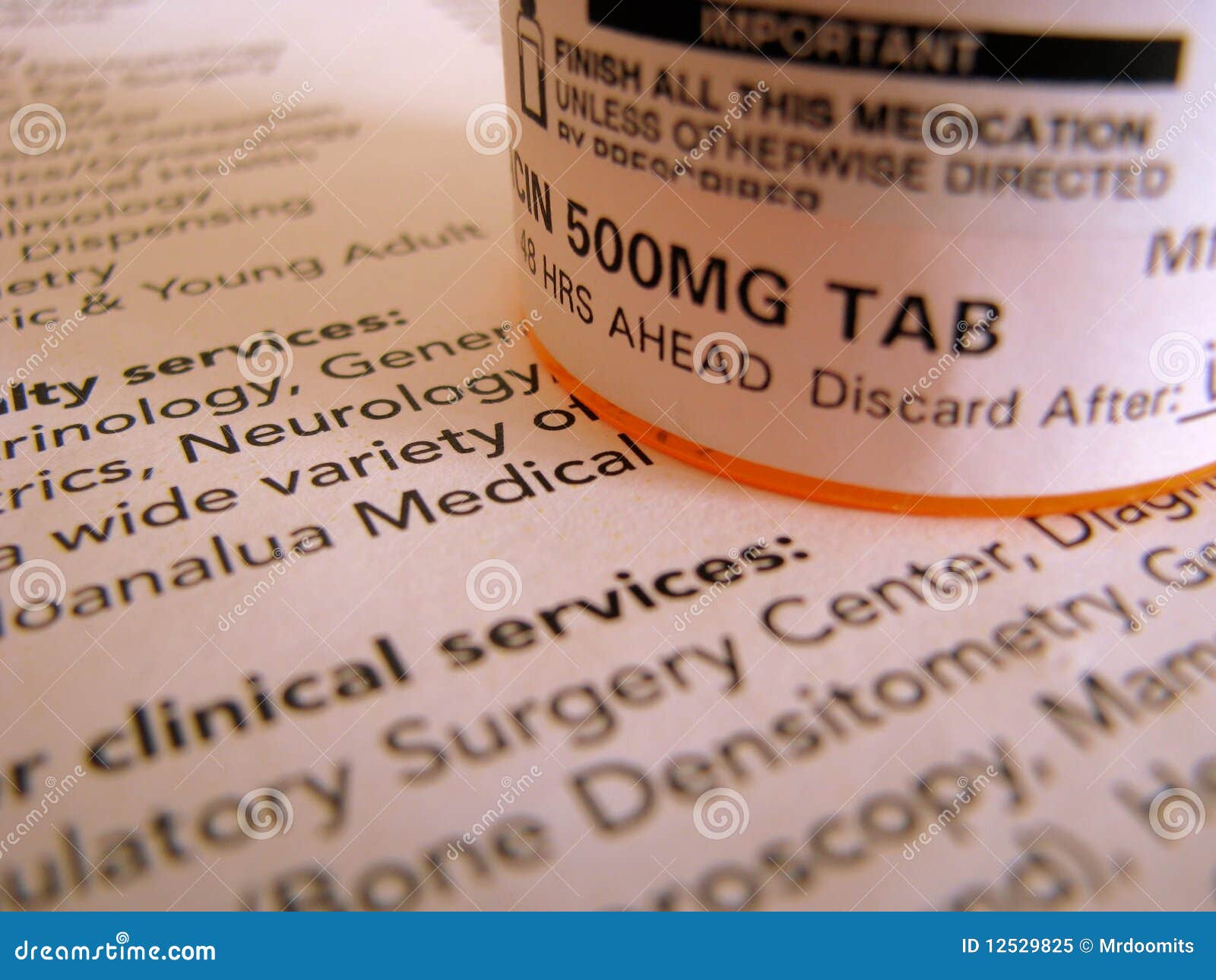 Prescription medicine stock image. Image of antibiotic 12529825