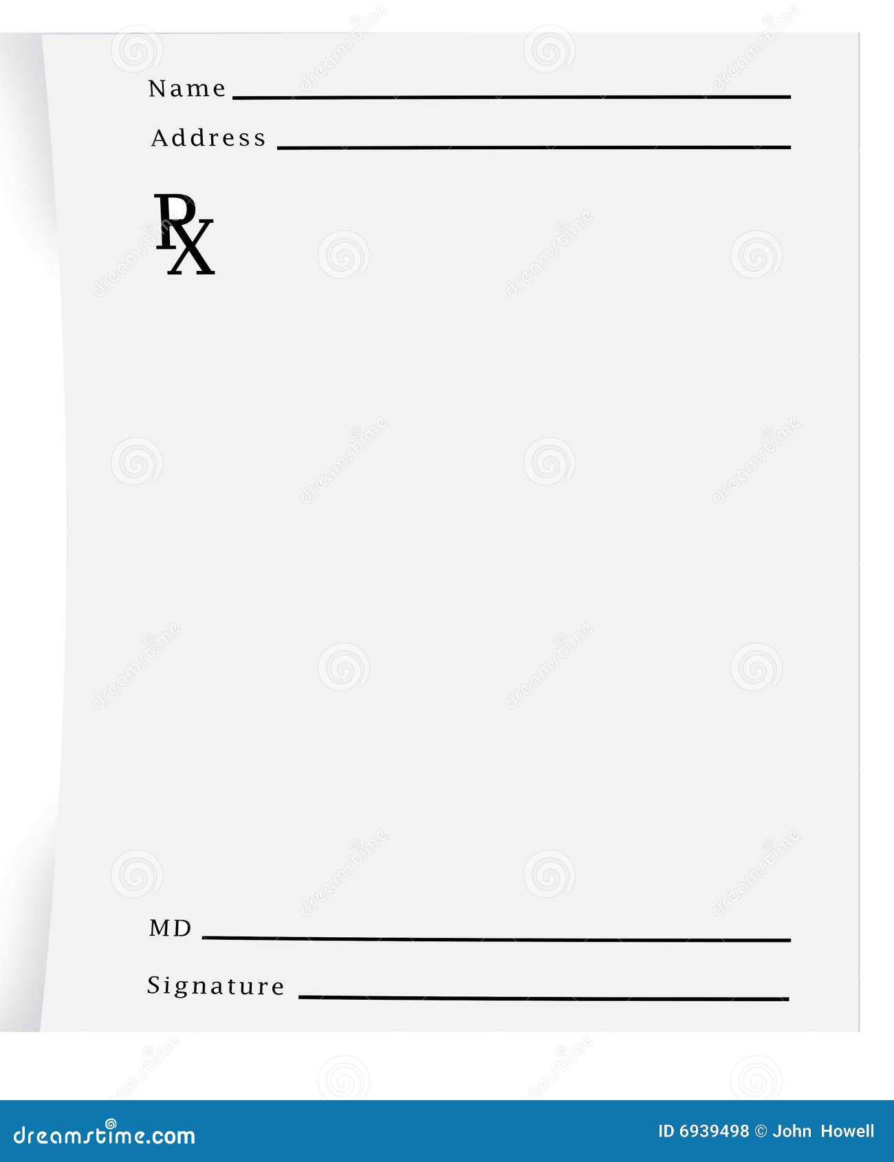 prescription pad blank 6939498