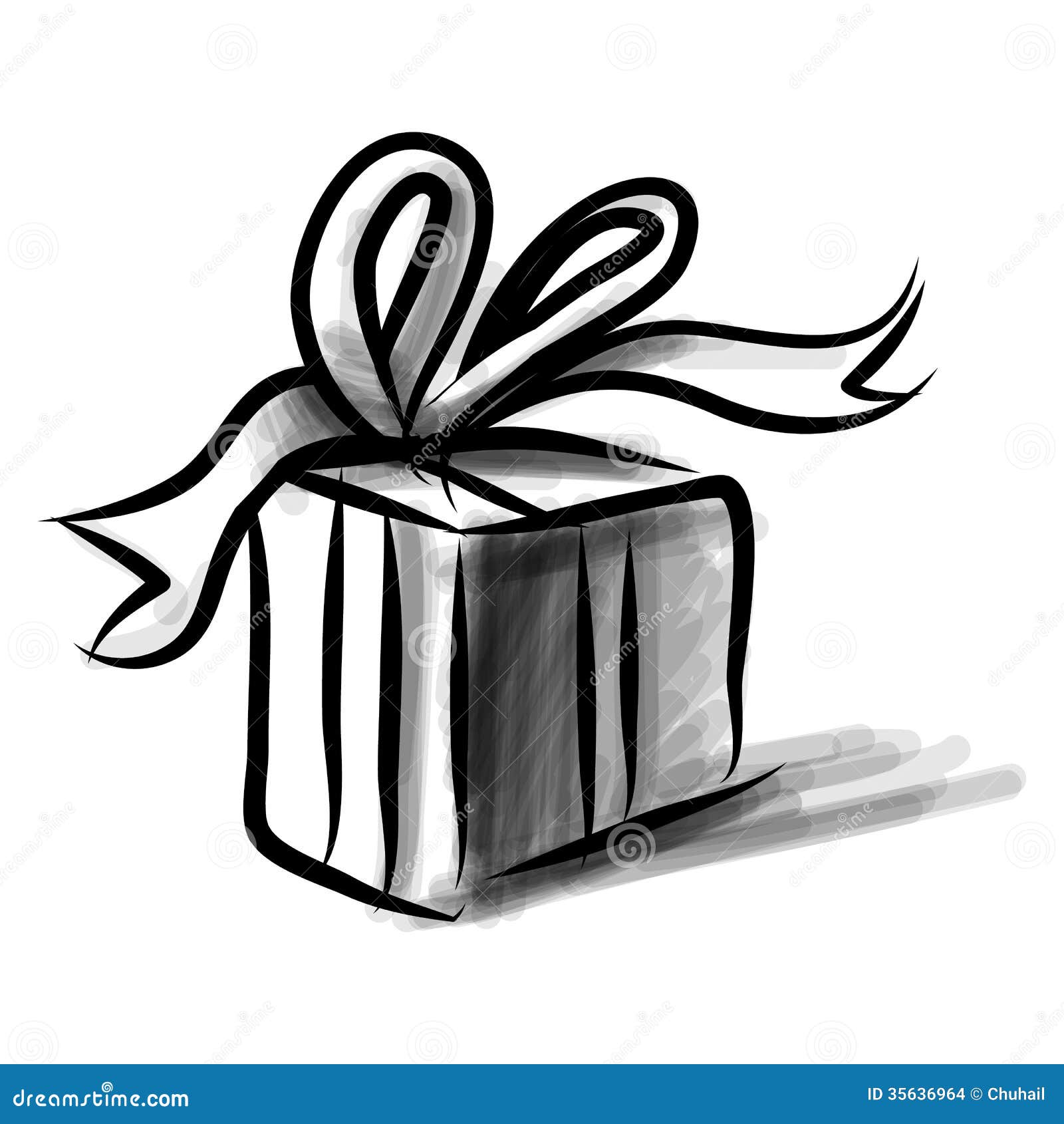 Present Box Cartoon Doodle Sketch Stock Images Image