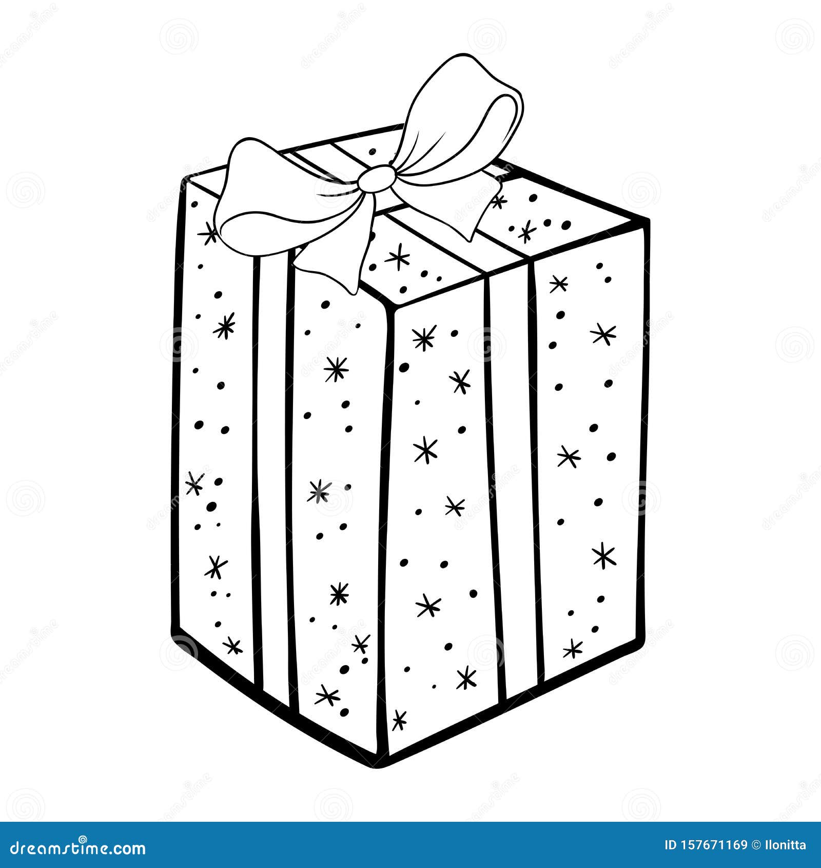 Download Present Box Coloring Book Vector Illustration Stock Vector Illustration Of Contour Festive 157671169
