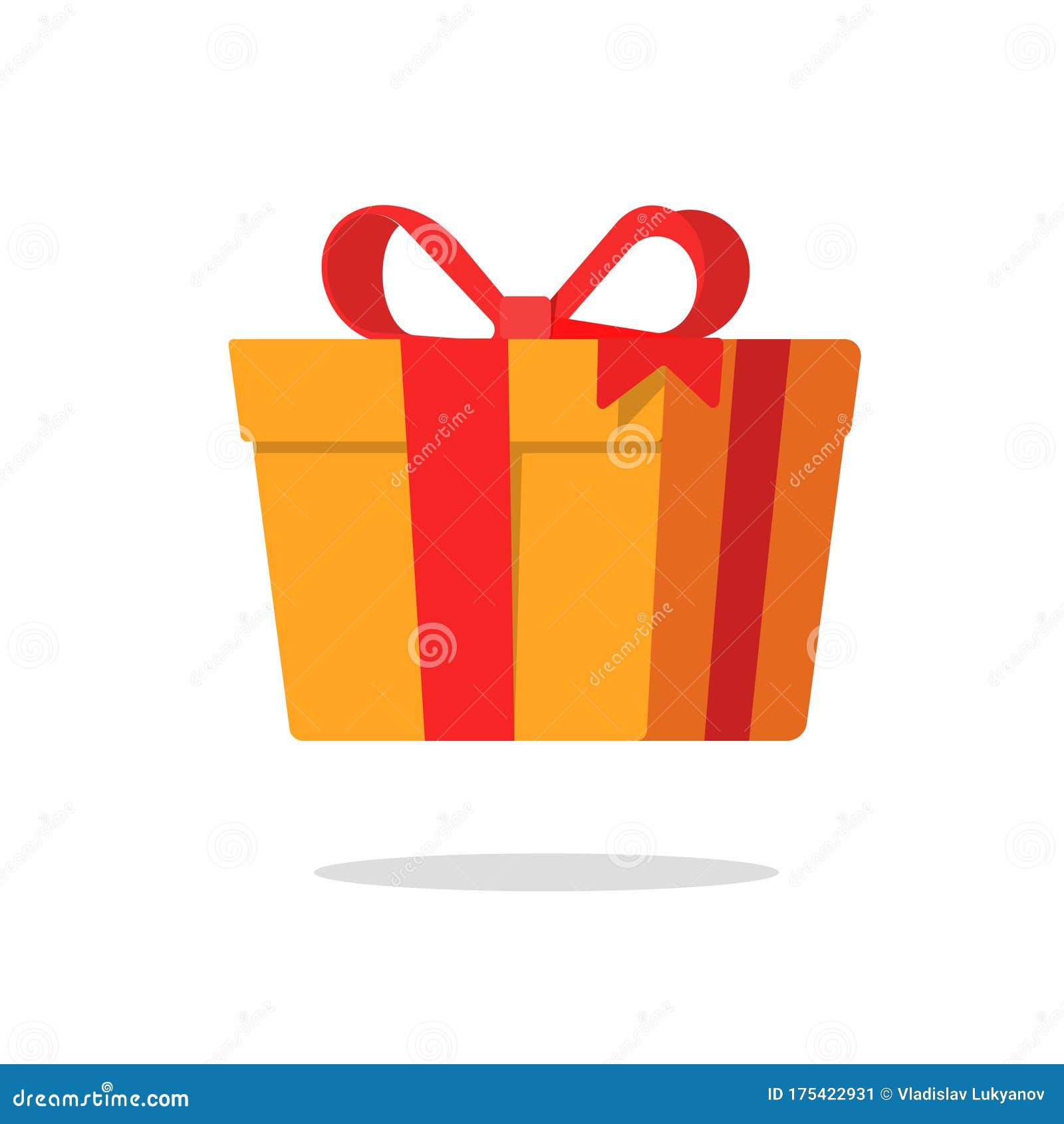 Present Box Or Gift Paper Pack Icon Vector Flat Cartoon Isolated On ...