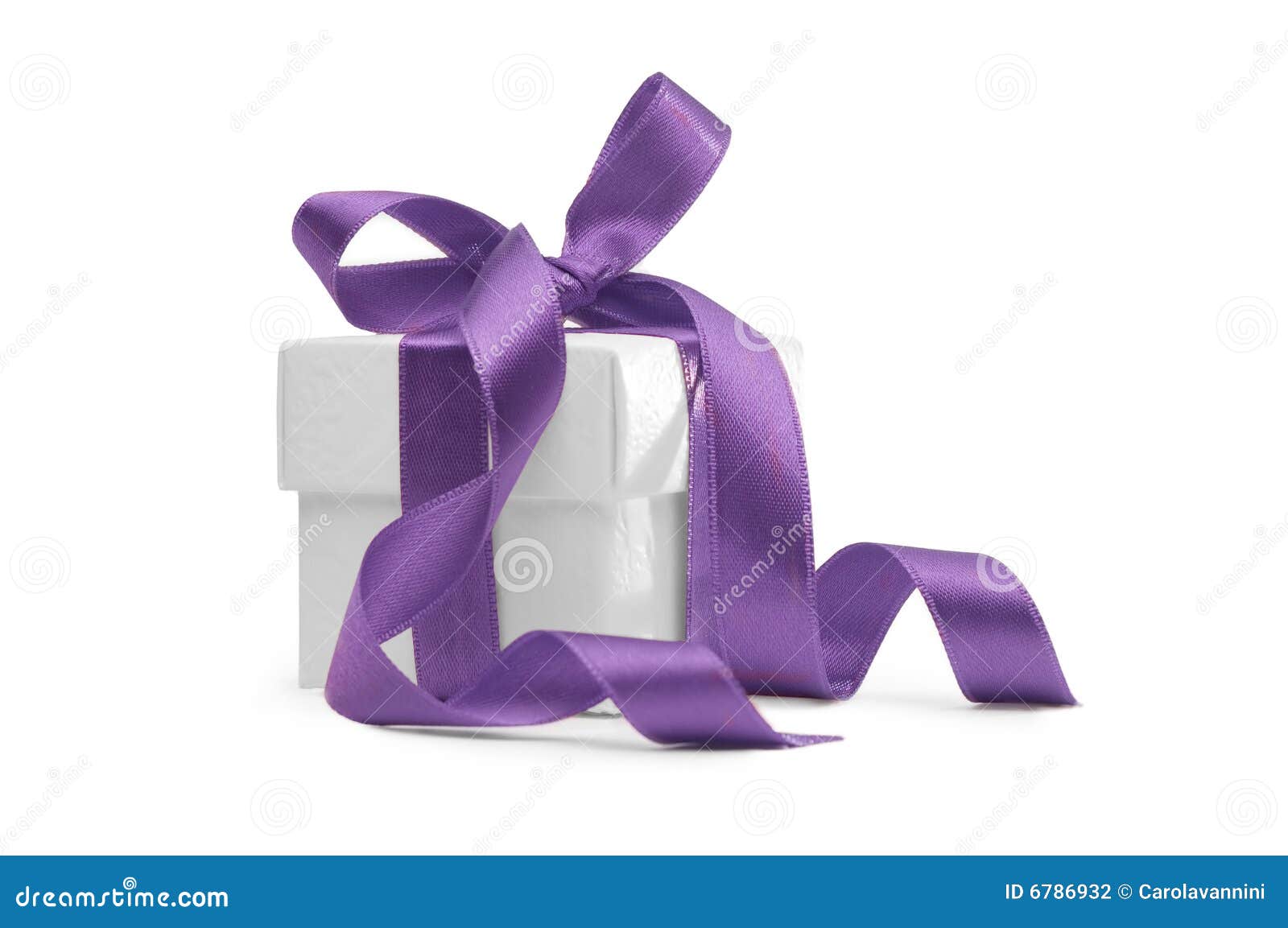 Present Box with Purple Ribbon Stock Photo Image of fancy, background